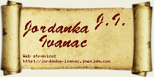 Jordanka Ivanac vizit kartica
